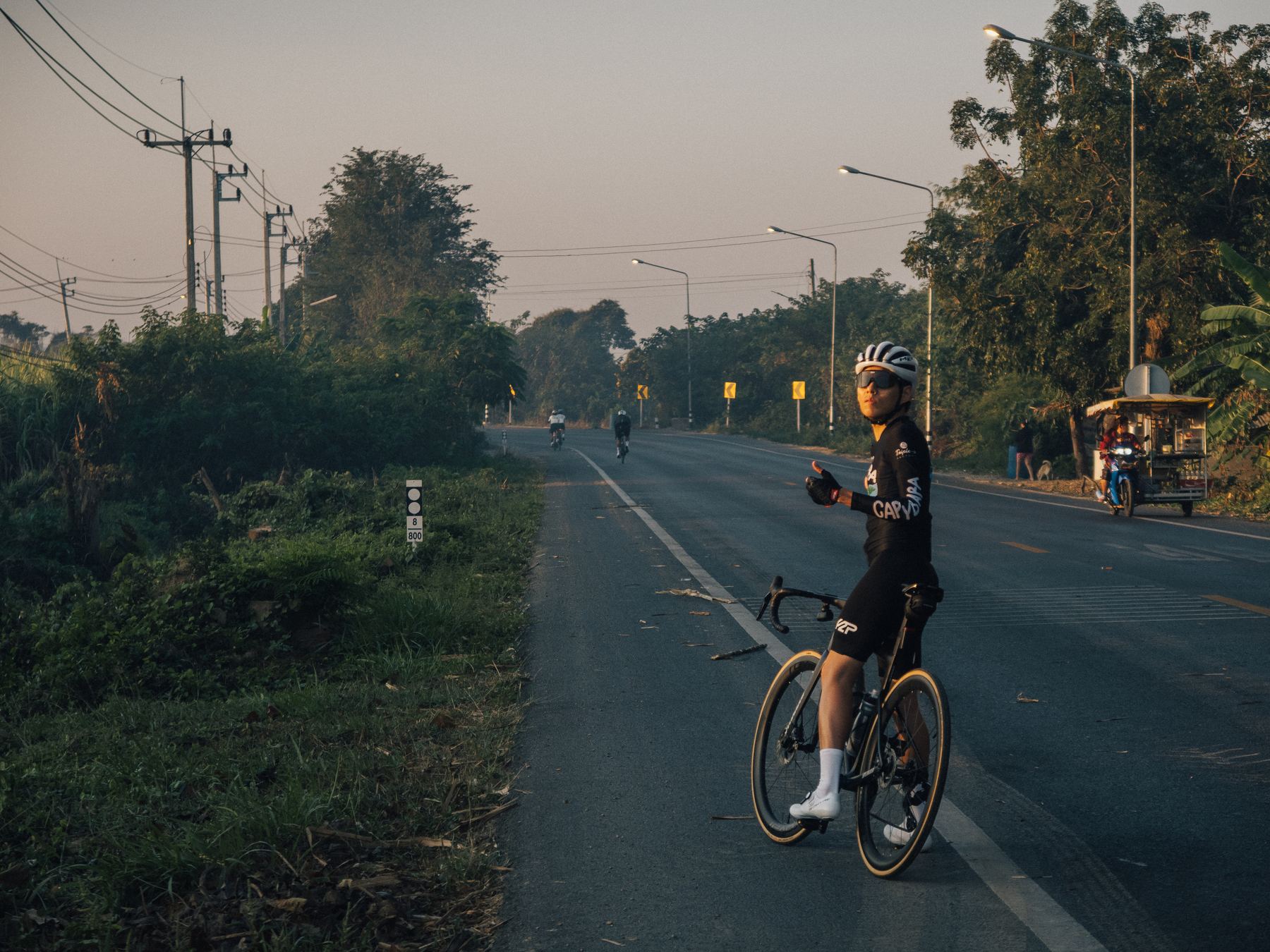 Rider on open road